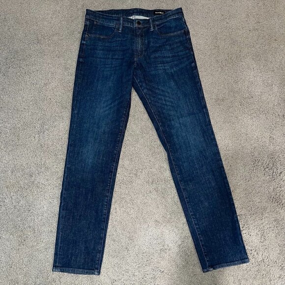 BONOBOS Slim Straight Leg Dark Blue Wash Denim Jeans - EUC - Size 33/34 - Slim - Picture 2 of 8